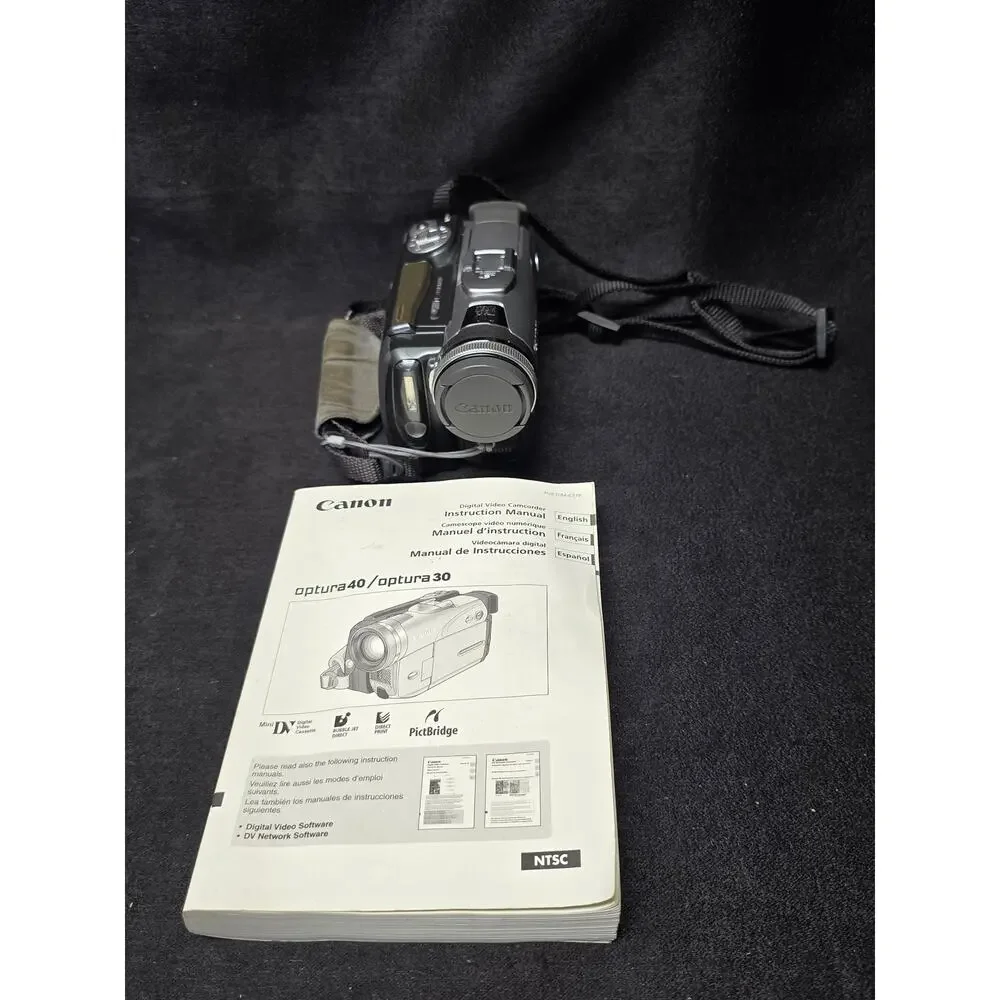 Canon Optura 40 Digital Video Camcorder Lot - 5x Sony MiniDV Tapes + Extras